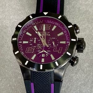 Invicta S1 Rally Model #33324 52mm Purple Accent!!